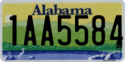 AL license plate 1AA5584