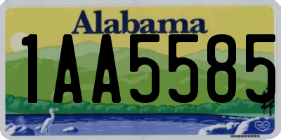 AL license plate 1AA5585
