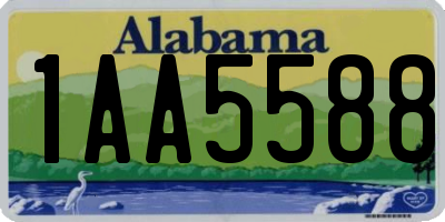 AL license plate 1AA5588