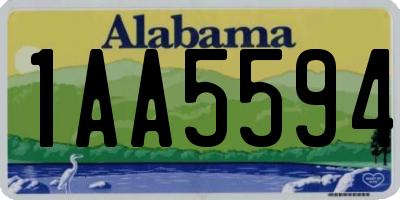 AL license plate 1AA5594