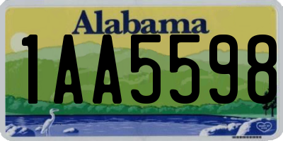 AL license plate 1AA5598