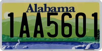 AL license plate 1AA5601