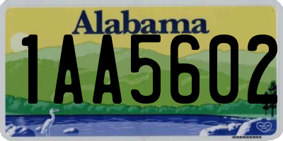 AL license plate 1AA5602