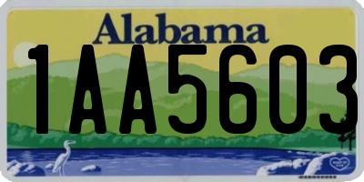 AL license plate 1AA5603