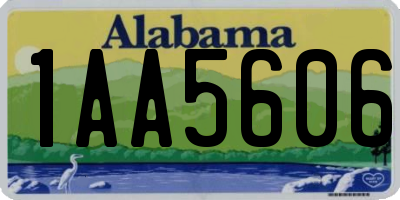 AL license plate 1AA5606