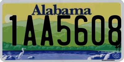 AL license plate 1AA5608