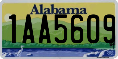 AL license plate 1AA5609