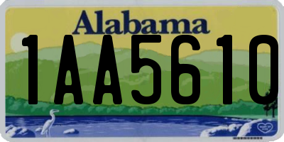 AL license plate 1AA5610