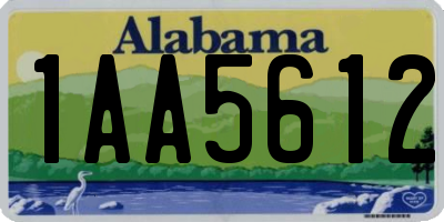 AL license plate 1AA5612