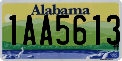 AL license plate 1AA5613