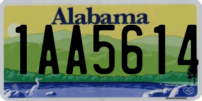 AL license plate 1AA5614