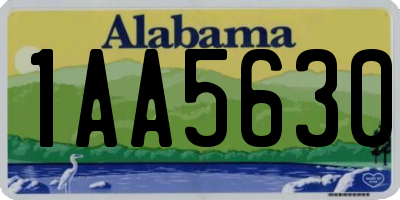 AL license plate 1AA5630