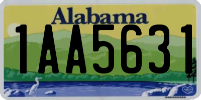 AL license plate 1AA5631