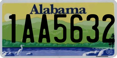 AL license plate 1AA5632