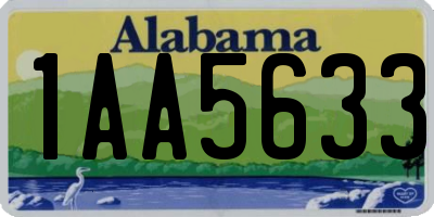 AL license plate 1AA5633
