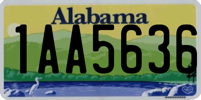 AL license plate 1AA5636