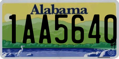 AL license plate 1AA5640