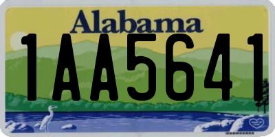 AL license plate 1AA5641