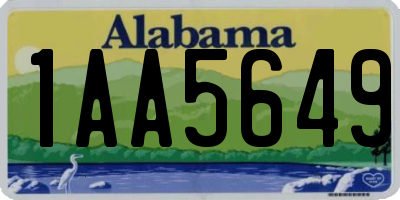 AL license plate 1AA5649