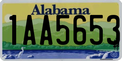 AL license plate 1AA5653