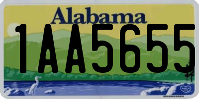 AL license plate 1AA5655