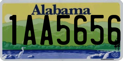 AL license plate 1AA5656