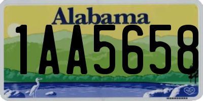 AL license plate 1AA5658