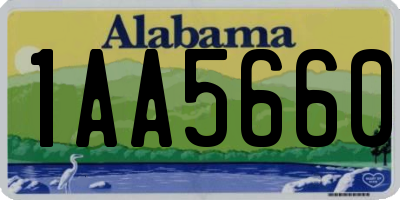 AL license plate 1AA5660