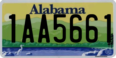 AL license plate 1AA5661