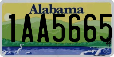 AL license plate 1AA5665