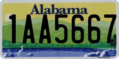 AL license plate 1AA5667