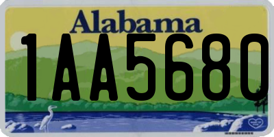 AL license plate 1AA5680