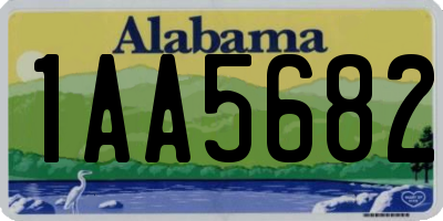AL license plate 1AA5682