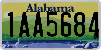 AL license plate 1AA5684