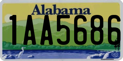 AL license plate 1AA5686