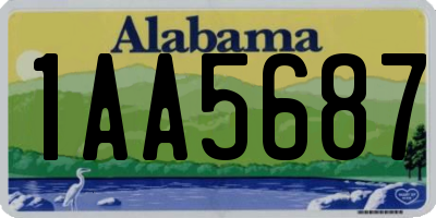 AL license plate 1AA5687