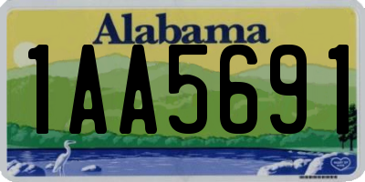 AL license plate 1AA5691