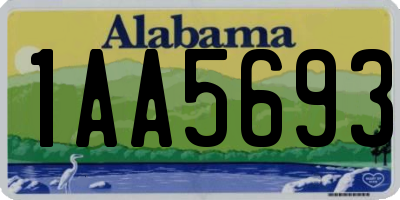 AL license plate 1AA5693