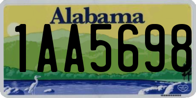 AL license plate 1AA5698