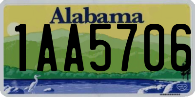 AL license plate 1AA5706