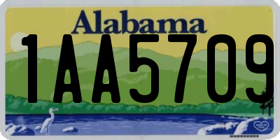 AL license plate 1AA5709