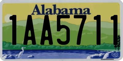 AL license plate 1AA5711