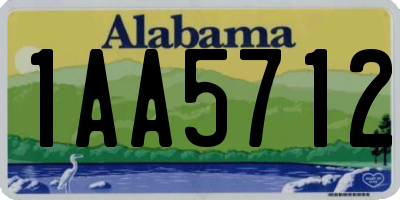 AL license plate 1AA5712