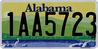 AL license plate 1AA5723