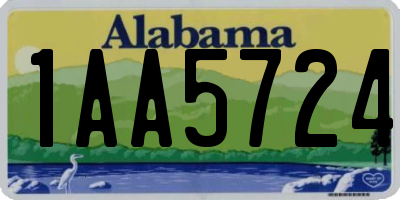 AL license plate 1AA5724