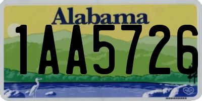 AL license plate 1AA5726