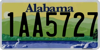 AL license plate 1AA5727