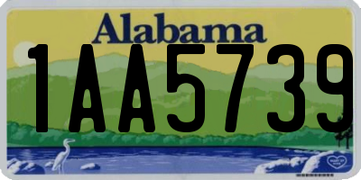 AL license plate 1AA5739