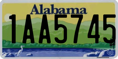 AL license plate 1AA5745