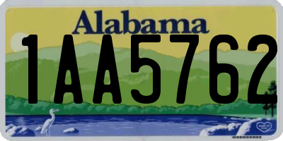 AL license plate 1AA5762